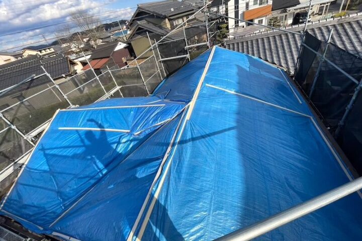瓦降ろしの補助