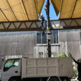 テント倉庫の解体作業