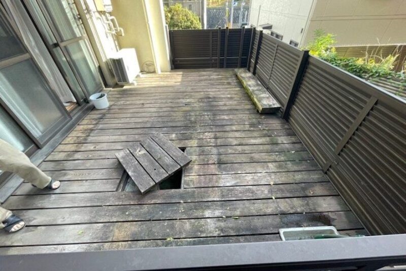 ウッドデッキの解体